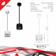 Подвесной светильник Reluce 53018 53018-0.9-001MN GX53 WT