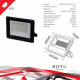 Настенно-потолочный прожектор Reluce 54001-9.2-001OL LED100W BK