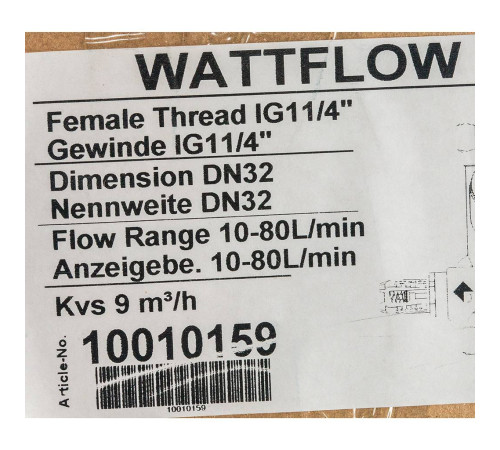 Вентиль балансировочный Watts Wattflow BP SRV-IG32 с расходомером 10010159
