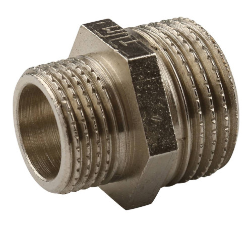 Ниппель резьбовой переходной TIEMME 3/4х1/2 НР-НР никелированный 1500124