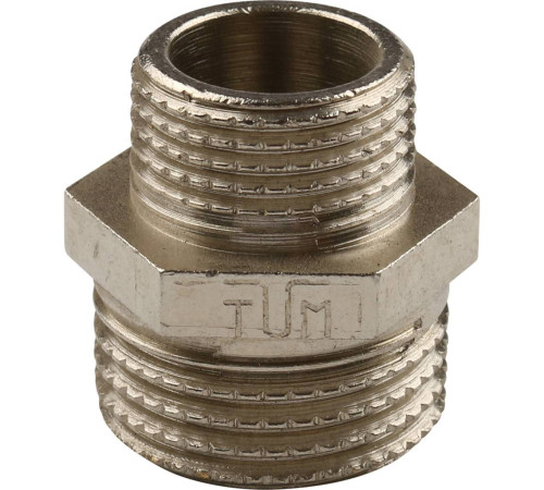 Ниппель резьбовой переходной TIEMME 3/4х1/2 НР-НР никелированный 1500124