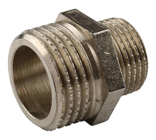 Ниппель резьбовой переходной TIEMME 3/4х1/2 НР-НР никелированный 1500124