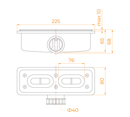 Сифон для поддона RGW S-015 черный 502411015-04