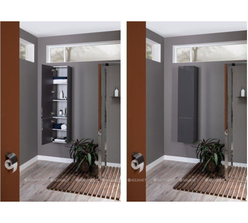 Пенал Aquanet Алвита 35 L серый антрацит 00249618