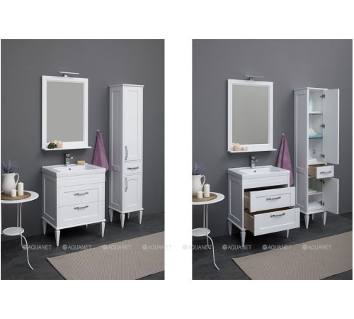 Шкаф-пенал Aquanet Денвер 36 белый глянец 00199214