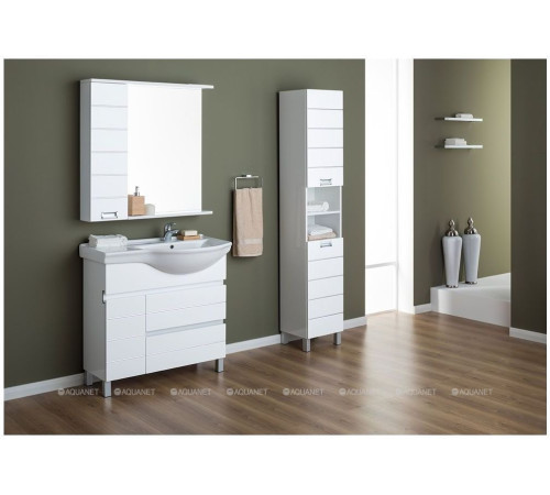 Шкаф-пенал Aquanet Доминика 35 белый универсальный 00170802