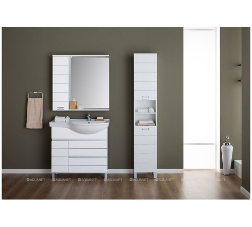 Шкаф-пенал Aquanet Доминика 35 белый универсальный 00170802