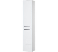 Шкаф-пенал De Aqua Тока 1 L с бельевой корзиной белый 1760х350 мм 00167272