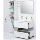 Шкаф-пенал De Aqua Тока 1 L с бельевой корзиной белый 1760х350 мм 00167272