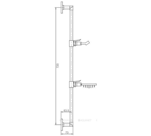 Штанга для душа Haiba HB8008 хром HB8008
