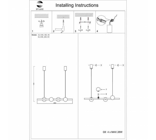 Подвесной светильник ST-Luce Asolo SL1185.203.04