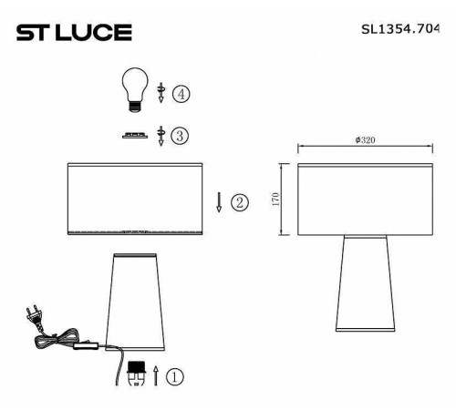Настольная лампа декоративная ST Luce Jackie SL1354.704.01