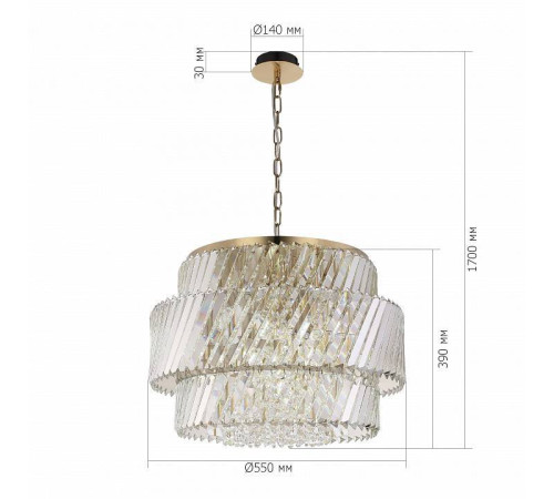 Подвесная люстра ST-Luce RITZ SL6138.303.12