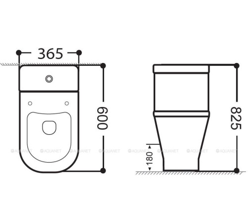 Бачок для унитаза Aquanet FINE-C-1 нижний подвод 4.5/3 л FINE-C-1