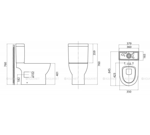 Бачок для унитаза BelBagno STEAM BB130T