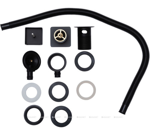 Слив-перелив Allen Brau INFINITY Square Click-Clack 550 мм черный матовый 5.21028-31