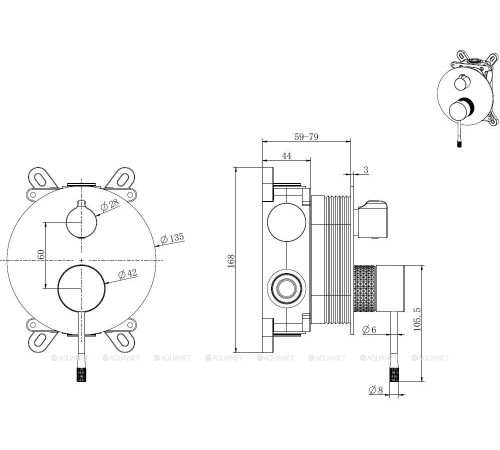Смеситель для душа Allen Brau Priority 4.0 X2 встраиваемый 2 выхода черный матовый 5.31C11-31