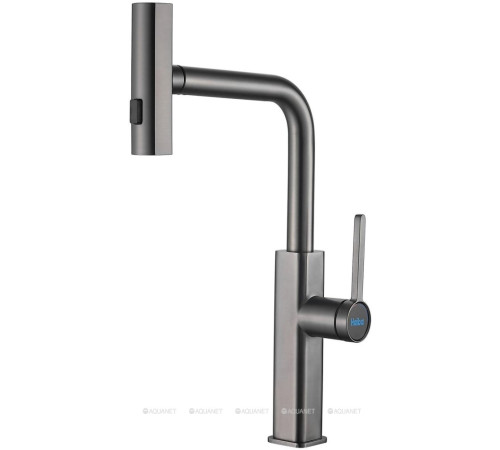 Смеситель для кухни Haiba HB73824-3 с выдвижным изливом нержавеющая сталь оружейная сталь HB73824-3