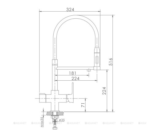 Смеситель для кухни Haiba HB76854 хром HB76854
