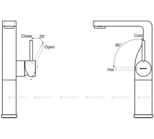 Смеситель для раковины высокий Bravat Arc черный матовый F16061K-A2-ENG