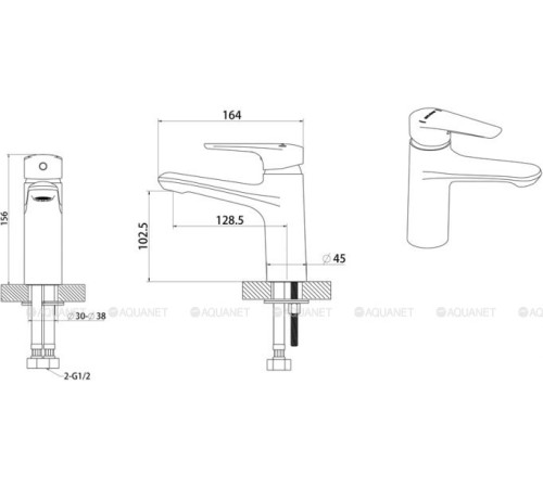 Смеситель для раковины Bravat Arden без донного клапана F1351385CP-RUS