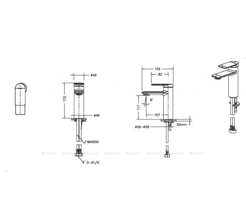 Смеситель для умывальника Bravat Eddie F1369402CP-RUS