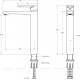 Смеситель для накладной раковины Cezares Stylus черный матовый STYLUS-LC-NOP-W0