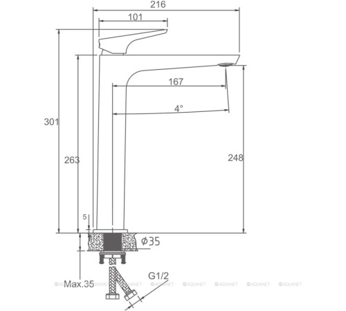 Смеситель для раковины Haiba HB11726 хром HB11726