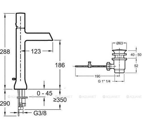 Смеситель для раковины Jacob Delafon TOOBI однорычажный встраиваемый хром E8990-CP