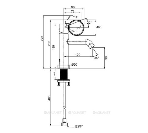Смеситель для раковины Jacob Delafon Vivienne Signature матовая латунь E38682-LB3-2MB