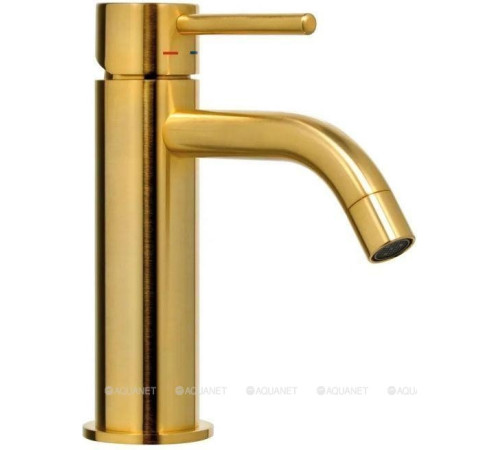 Смеситель для раковины без донного клапана Paffoni Light LIG071HGSP медовое золото брашированное