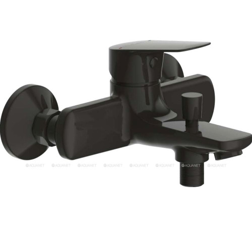 Смеситель для ванны Bravat Rhein с коротким изливом черный матовый F6429564BW-01-ENG