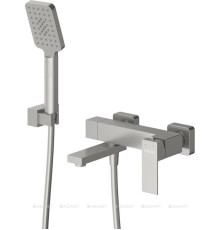 Смеситель для ванны и душа Cezares SLIDER с ручным душем и шлангом сатин SLIDER-VD-IN