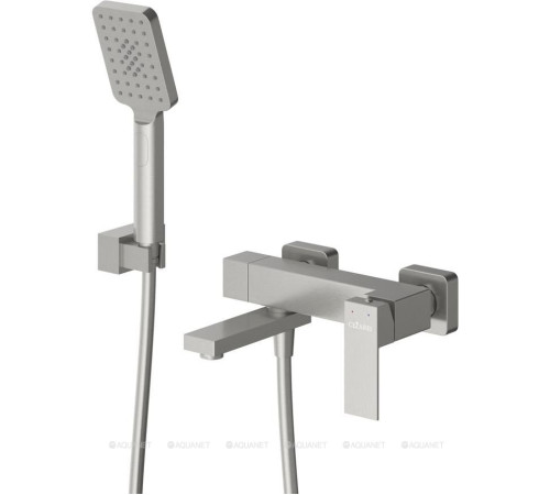 Смеситель для ванны и душа Cezares SLIDER с ручным душем и шлангом сатин SLIDER-VD-IN