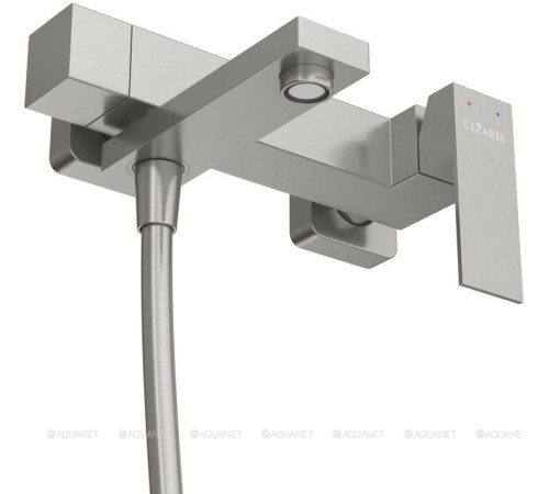 Смеситель для ванны и душа Cezares SLIDER с ручным душем и шлангом сатин SLIDER-VD-IN