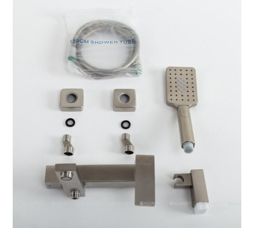 Смеситель для ванны и душа Cezares SLIDER с ручным душем и шлангом сатин SLIDER-VD-IN