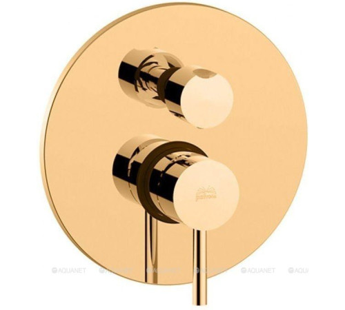 Смеситель для душа встраиваемый Paffoni LIGHT на 2 выхода медовое золото LIG018HG