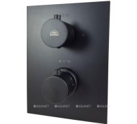 Смеситель встраиваемый для душа с термостатом Paffoni Light на 2 выхода черный матовый LIQ518NO/M