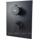Смеситель встраиваемый для душа с термостатом Paffoni Light на 2 выхода черный матовый LIQ518NO/M