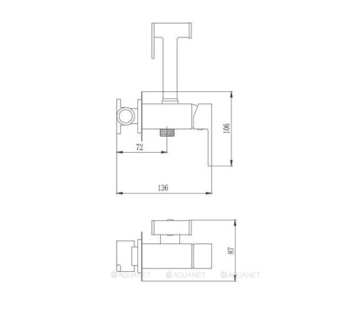 Гигиенический душ со смесителем Haiba HB5511 хром HB5511