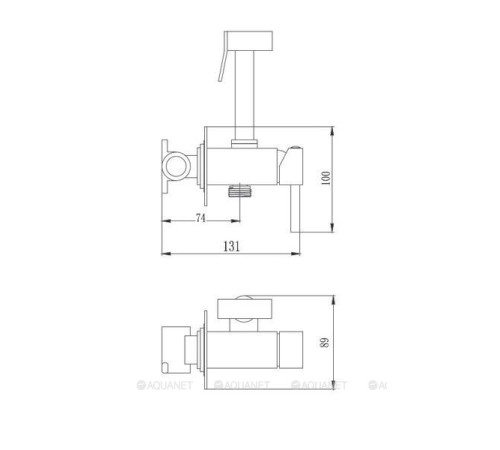 Гигиенический душ со смесителем Haiba HB5512-7 черный HB5512-7