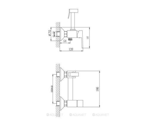 Гигиенический душ со смесителем Haiba HB5513 хром HB5513