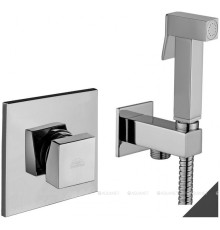 Комплект гигиенического душа Paffoni Tweet Square со смесителем черный матовый KITDUP112NO