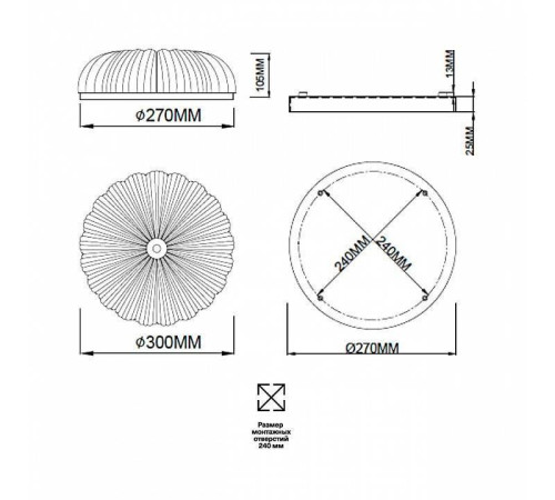Накладной светильник Sonex Tesoro 7719/36L