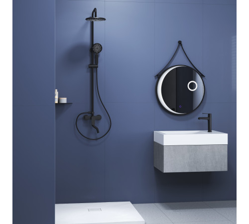 Душевая стойка со смесителем RGW SP-25B черный матовый 59140125-04