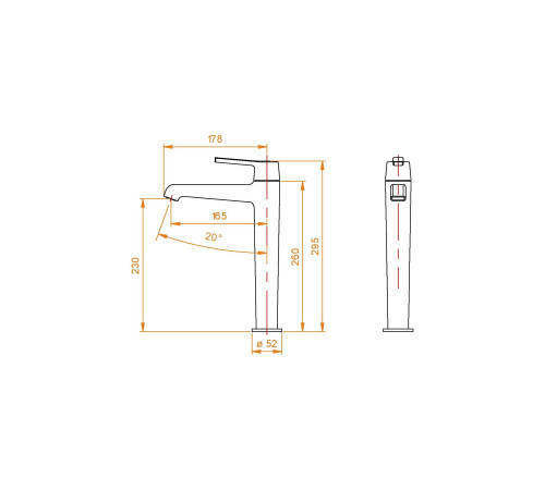 Смеситель для раковины RGW SP-311G золото 511405311-06
