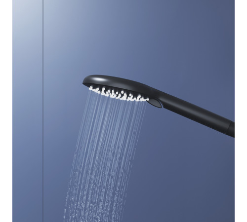 Душевая стойка со смесителем RGW SP-25B черный матовый 59140125-04