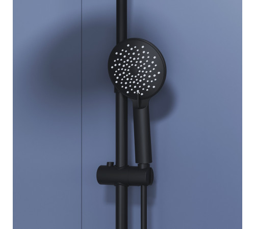 Душевая стойка со смесителем RGW SP-25B черный матовый 59140125-04