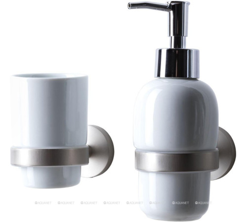 Стакан Allen Brau PRIORITY керамика латунь белый брашированный никель 6.31002-BN