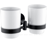 Стакан двойной Allen Brau PRIORITY керамика латунь белый черный матовый 6.31003-31